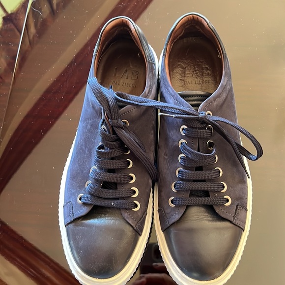 Men’s leather and suede navy sneaker - Picture 6 of 6